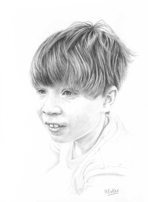 pencil portrait boy